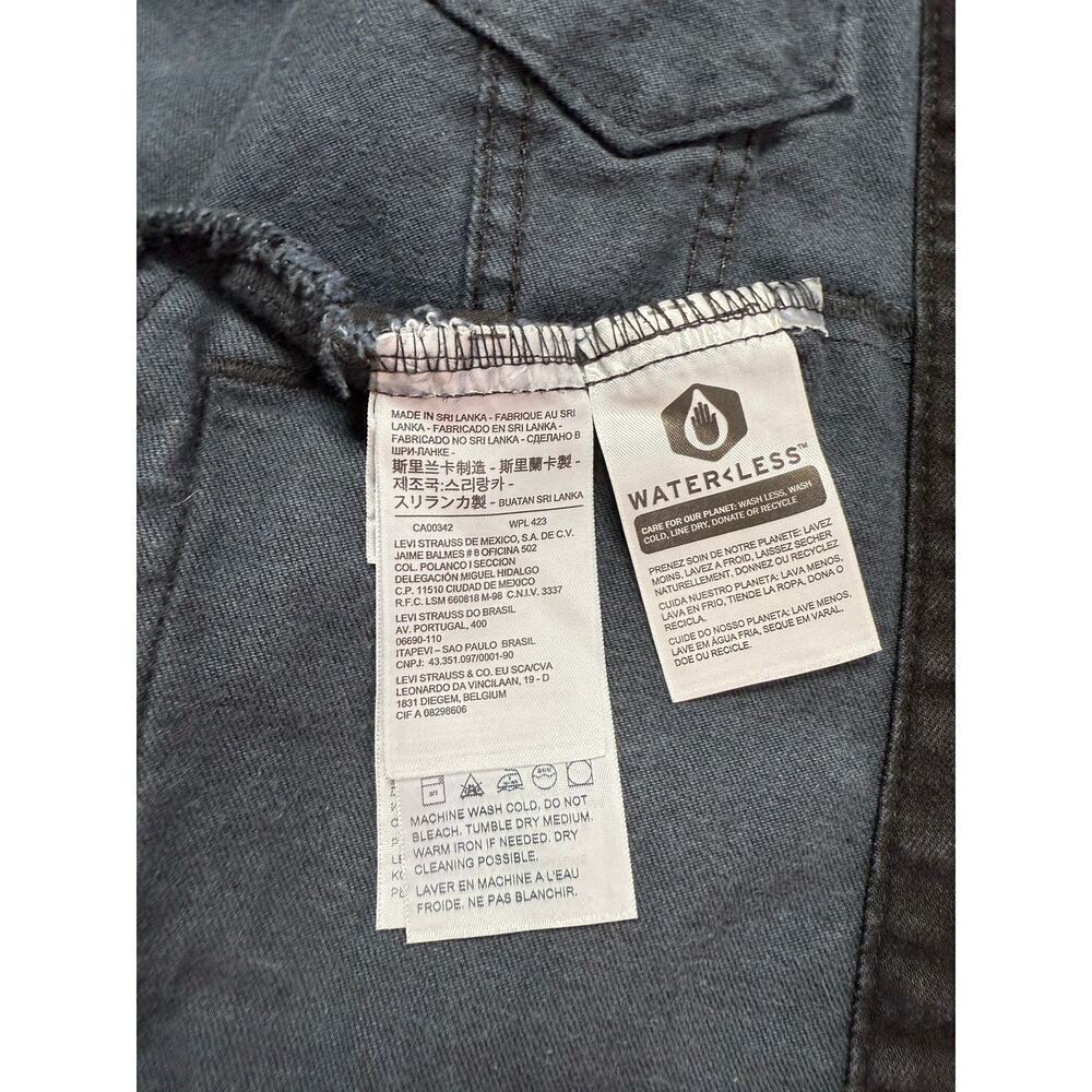 Levi's Women Slim Fit Original Trucker Jeans Jacket Inside Pockets Black sz S - Picture 11 of 12